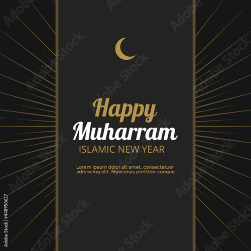 happy muharram islamic new year festival background