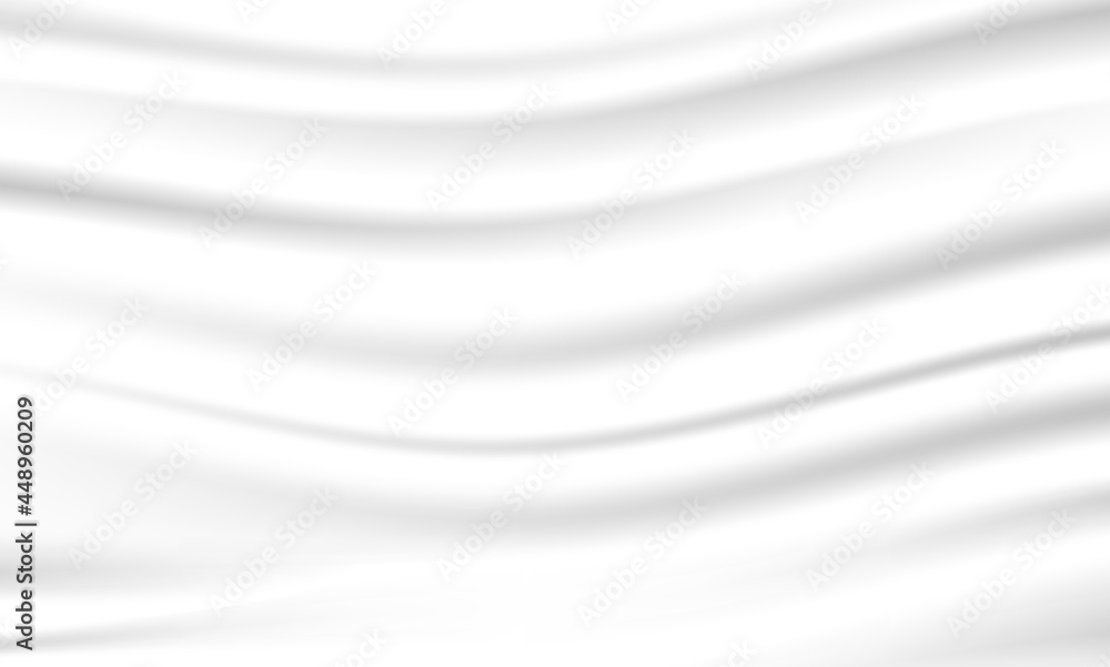 Obraz premium Premium Abstract Background Elegant white fabric pattern in white and gray tones. Simple textured gradient design. Waves overlap with modern concepts. space for textbooks, Website Banner Illustration