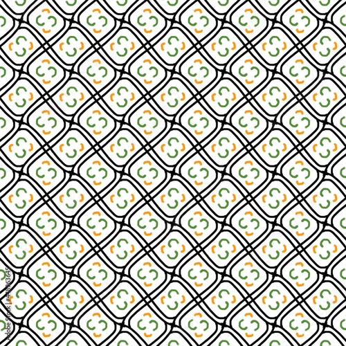 Abstract seamless geometrical pattern, digital illustration, background.