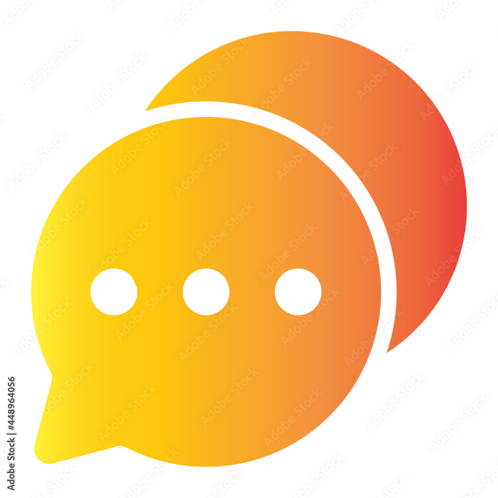 Fototapeta premium chat flat gradient icon