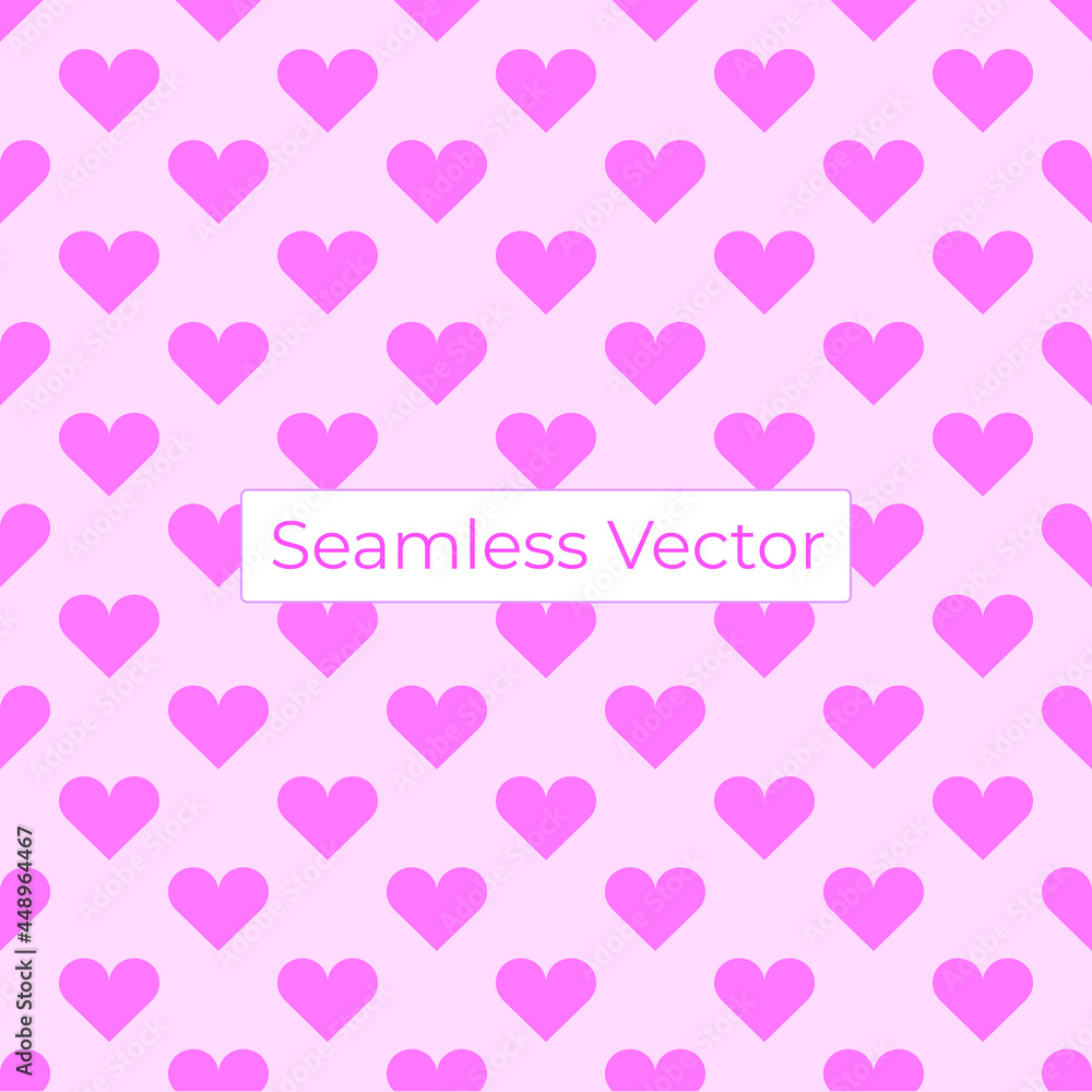 Heart seamless vector pattern