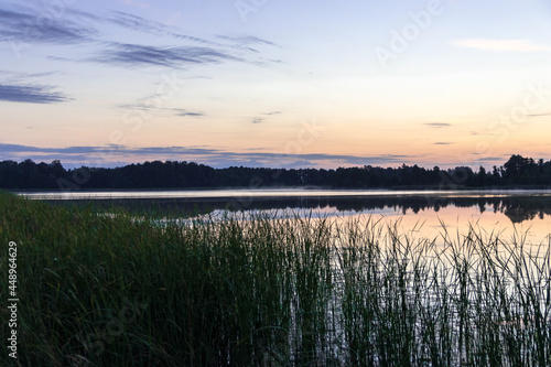 sunrise over the lake