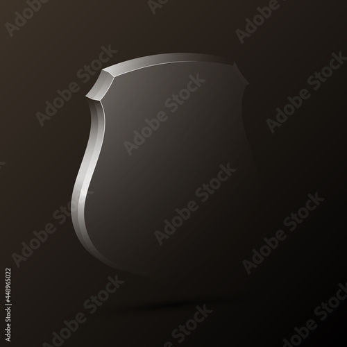 Protected guard shield concept. Safety badge, protection icon. Privacy colorful banner shield. Security label. Defense tag. Presentation shining sticker shield. Defense safeguard sign. badge