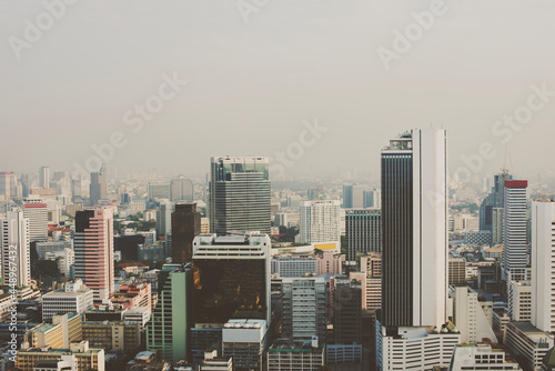 View of metro city buildings cityscape