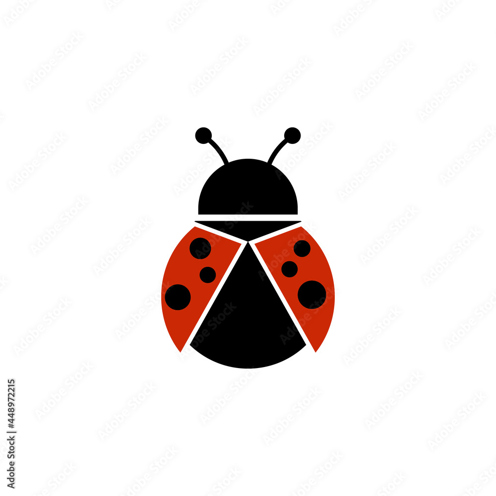 Ladybug icon design illustration template Ladybug icon design illustration template