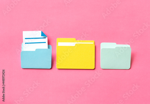 Photography Paper craft art of document folder