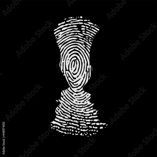 Fingerprint ID two silhouettes