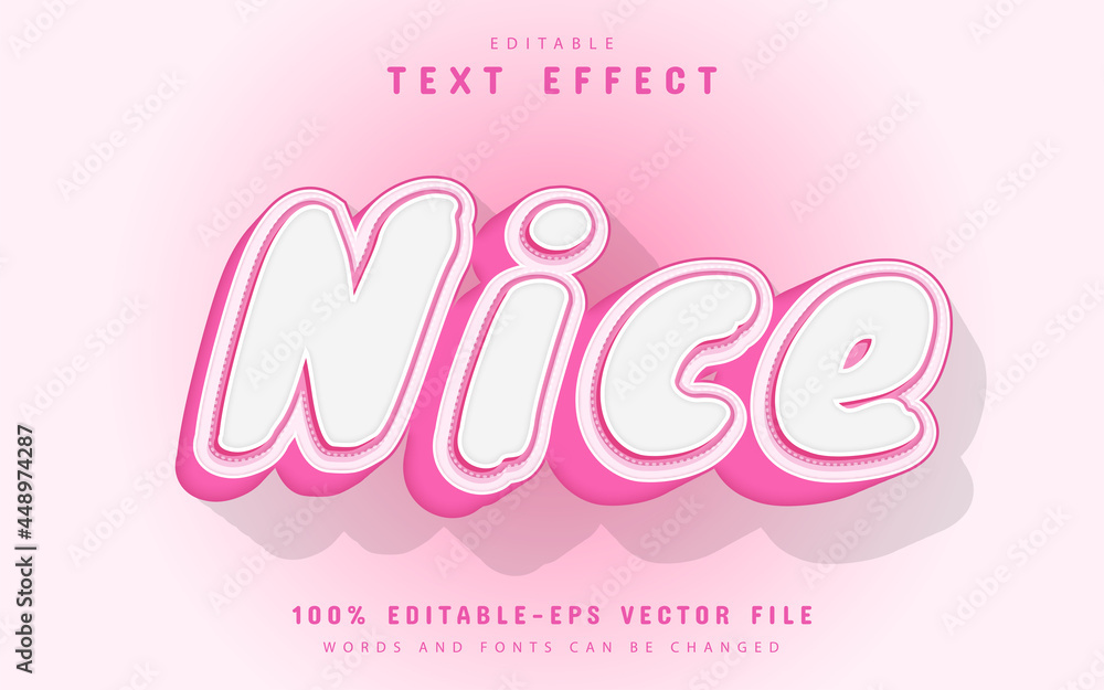 Nice text, pink style text effect