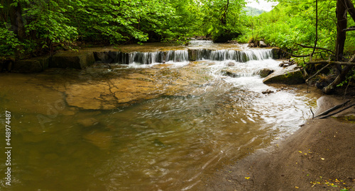 Fototapeta Naklejka Na Ścianę i Meble -  Waters of the Wołkowyjka stream, the Bieszczady Mountains