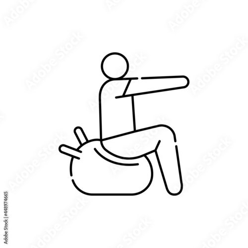 Exercise olor line icon. Pictogram for web page, mobile app, promo.