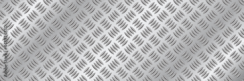 horizontal silver diamond plate design for pattern and background