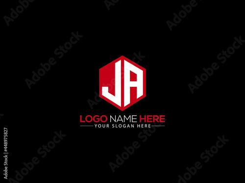 Letter JA Logo, creative ja logo icon vector for your brand photo