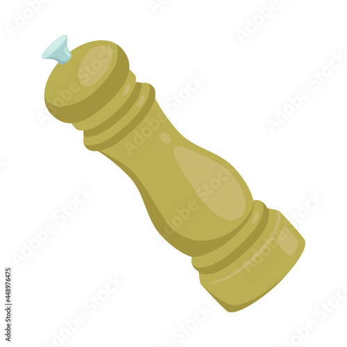Pepper Mill Sign Emoji Icon Illustration. Spicy Vector Symbol Emoticon Design Clip Art Sign Comic Style.