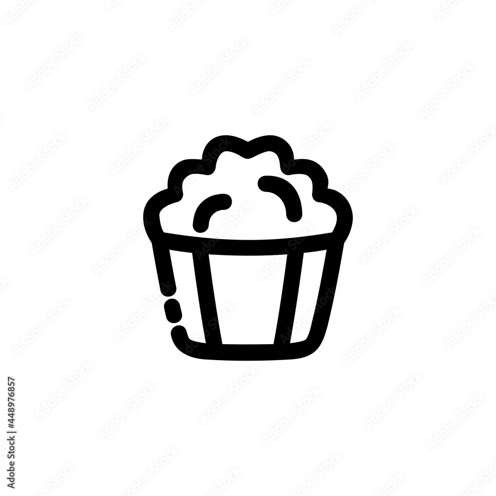 Pop Corn Food Vegetable Snack Yummy Monoline Symbol Icon Logo for Graphic Design UI UX and Website Pop Corn Food Vegetable Snack Yummy Monoline Symbol Icon Logo for Graphic Design UI UX and Website