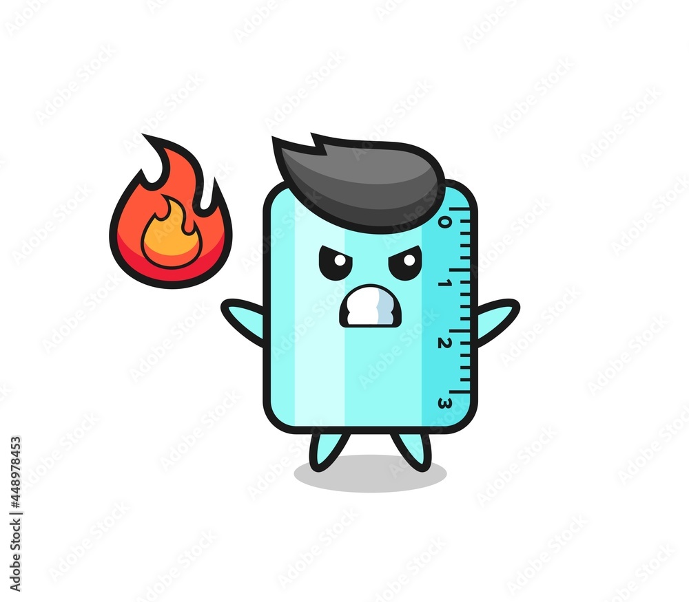 ruller character cartoon with angry gesture ruller character cartoon with angry gesture