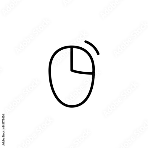 Mouse Right Click Technology Gadget Vector Logo Monoline Icon Symbol for Graphic Design UI UX or Website