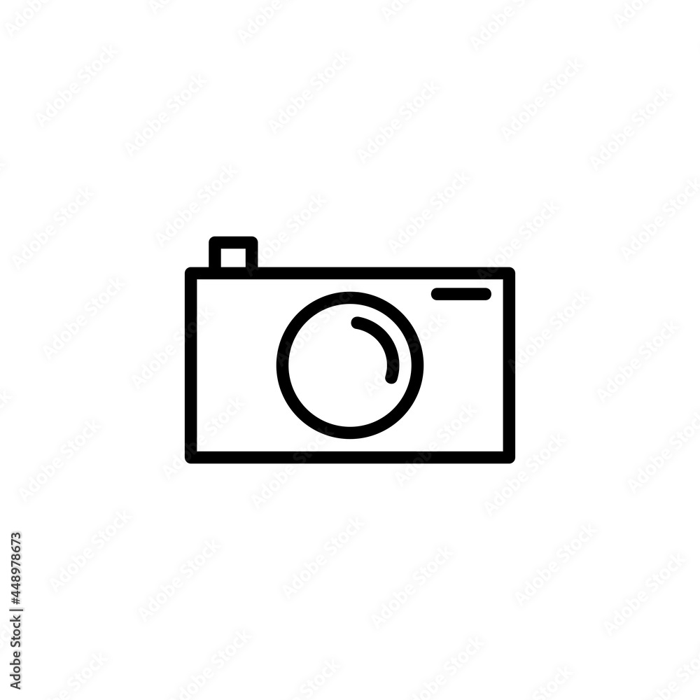 Camera Technology Gadget Vector Logo Monoline Icon Symbol for Graphic Design UI UX or Website