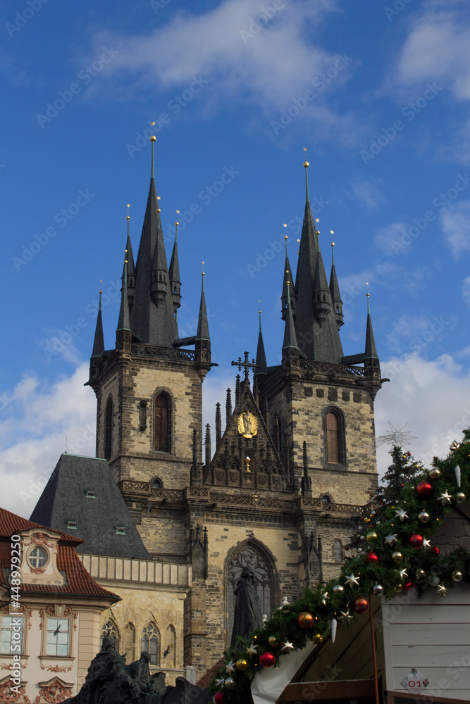 Fototapeta premium Christmas in Prague on Old Town Square 09.12.2018.