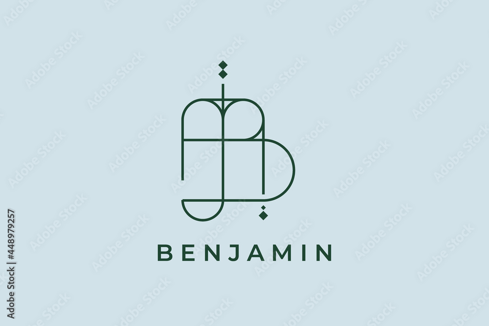 logo name Benjamin, usable logo design for private logo, business name
