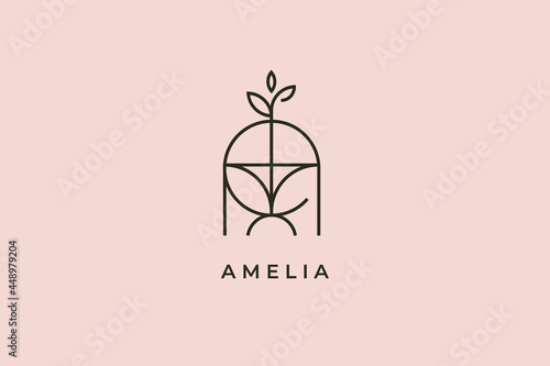 Photos logo name Amelia, usable logo design for private logo, business name card web ic