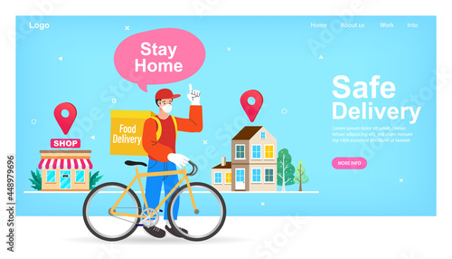 delivery foods with bicycle