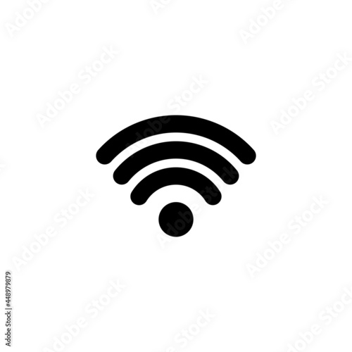 Wifi Signal Technology Gadget Vector Logo Thick Bold Monoline Icon Symbol for Graphic Design UI UX or Website