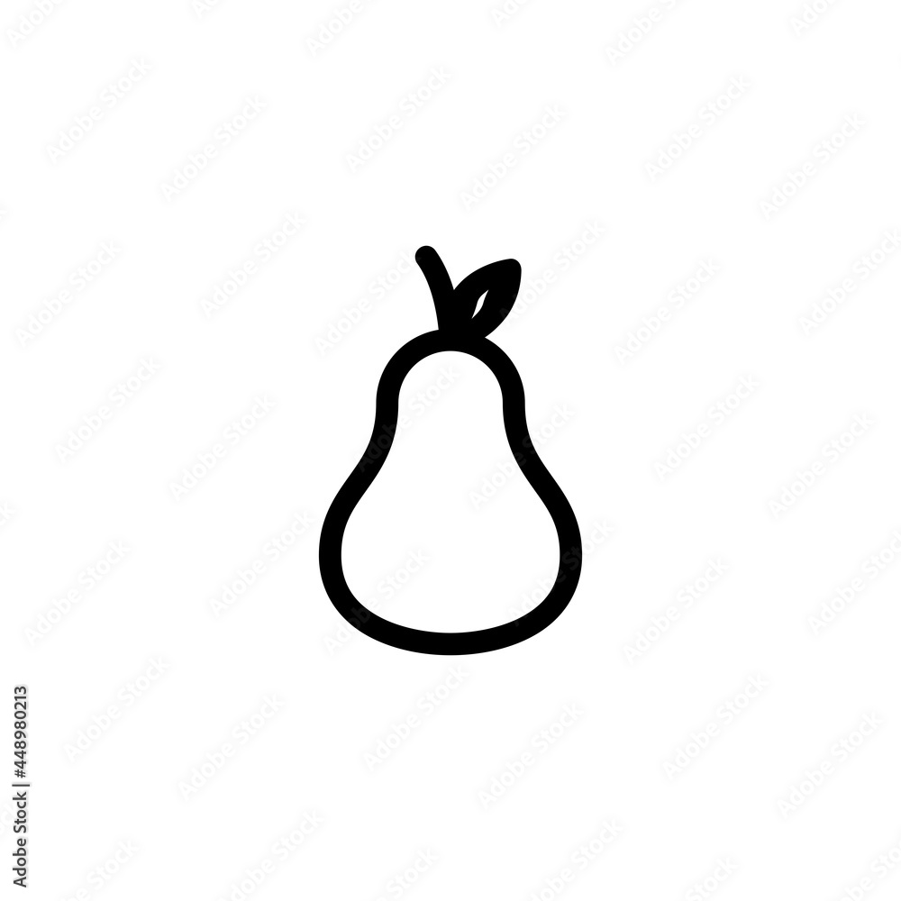 Pear Fruit Plant Flower Monoline Icon Symbol Logo for Graphic Design and Web Pear Fruit Plant Flower Monoline Icon Symbol Logo for Graphic Design and Web