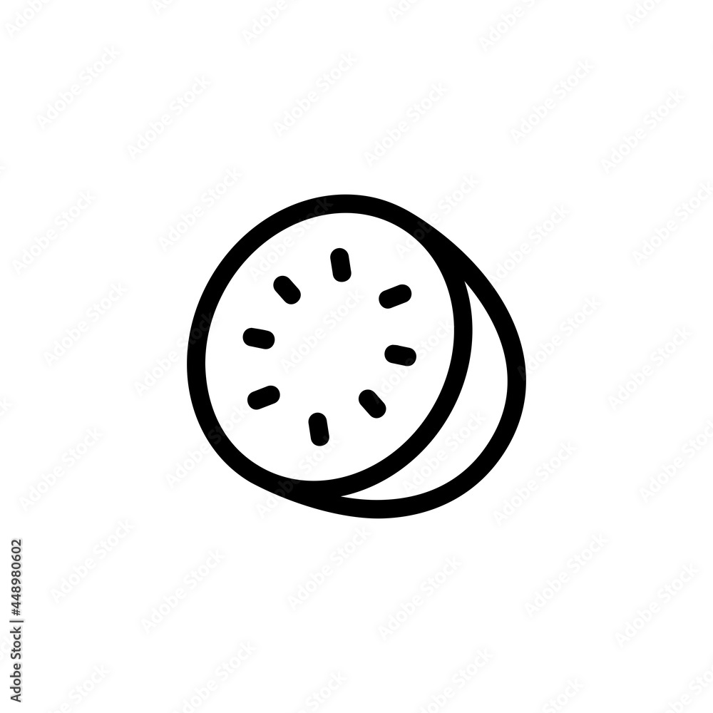 Kiwi Fruit Plant Flower Monoline Icon Symbol Logo for Graphic Design and Web Kiwi Fruit Plant Flower Monoline Icon Symbol Logo for Graphic Design and Web