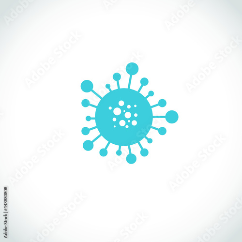 Virus icon illustration vector sign symbol, covid-19 virus or corona. Virus concept. Bacteria and germs, microorganism disease causing, cell cancer, microbe, virus, fungi.