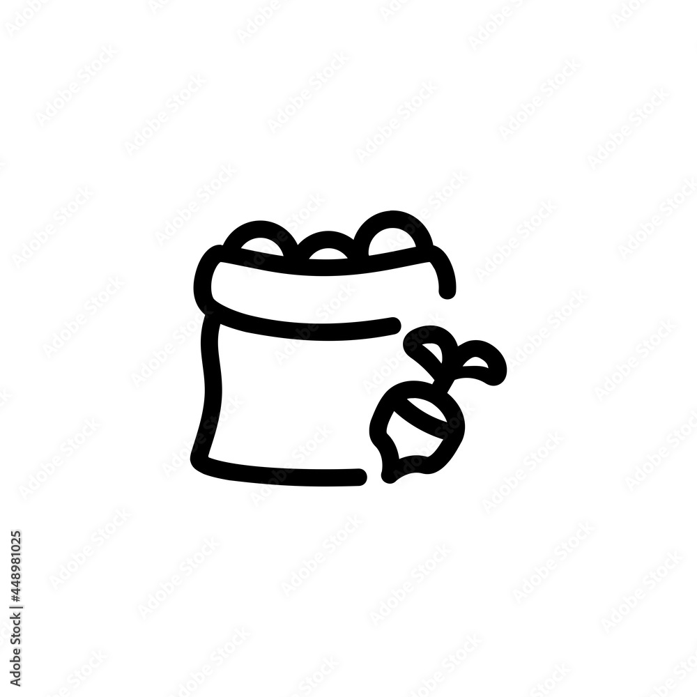 Bag of Radish Fruit Plant Flower Monoline Icon Symbol Logo for Graphic Design and Web Bag of Radish Fruit Plant Flower Monoline Icon Symbol Logo for Graphic Design and Web