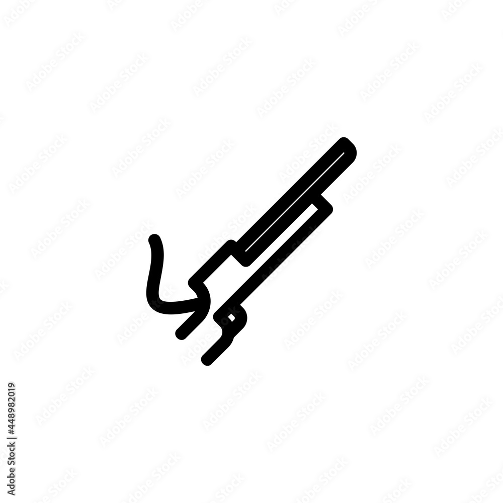 Msuket Weapon Monoline Icon Logo Vector for Graphic Design and Web Msuket Weapon Monoline Icon Logo Vector for Graphic Design and Web