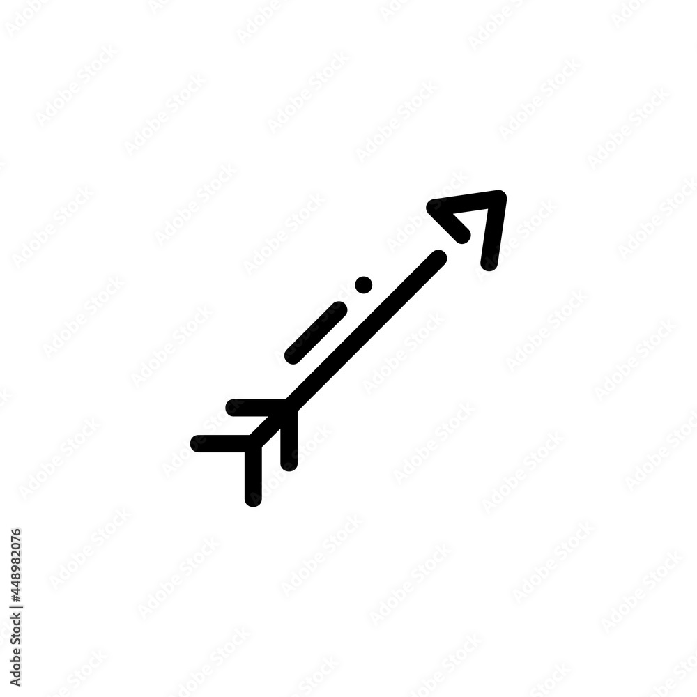 Arrow Weapon Monoline Icon Logo Vector for Graphic Design and Web Arrow Weapon Monoline Icon Logo Vector for Graphic Design and Web