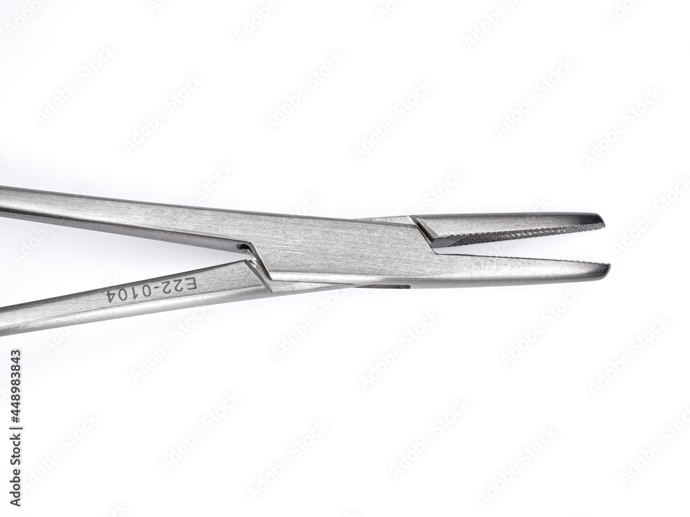 Surgical instrument on white background Surgical instrument on white background