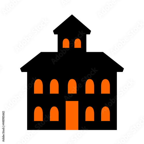 Black silhouette house clipart