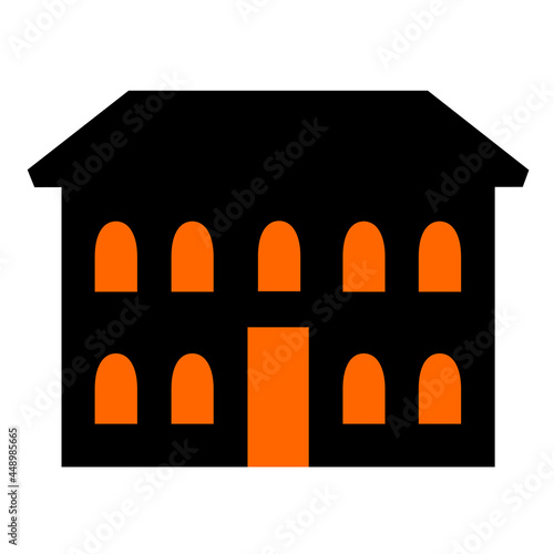 Black silhouette house clipart