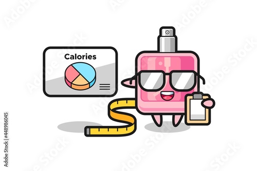 Illustration of perfume mascot as a dietitian