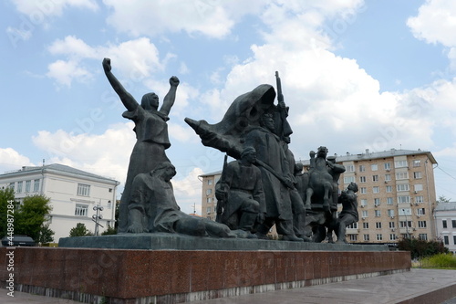 The sculptural composition "Revolution of 1905-1907 is dedicated" near the metro station "1905 Street" in Moscow