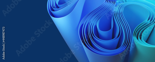 Fotografie abstract background with blue and turquoise curves