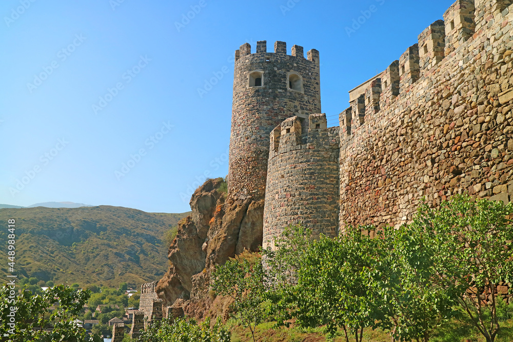 Fototapeta premium Amazing, Exterior of the Rabati Medieval Fortification Tower in the City of Akhaltsikhe, Georgia