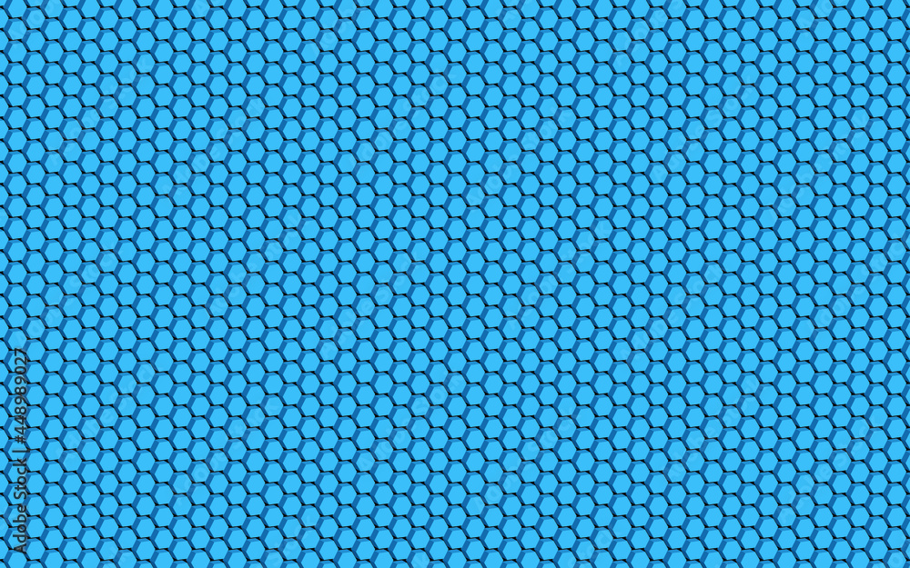 Blue Hexagon pattern 3d rendering. Blue Hexagon pattern 3d rendering.