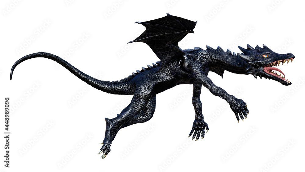 3D Rendering Fairy Tale Dragon on White 3D Rendering Fairy Tale Dragon on White