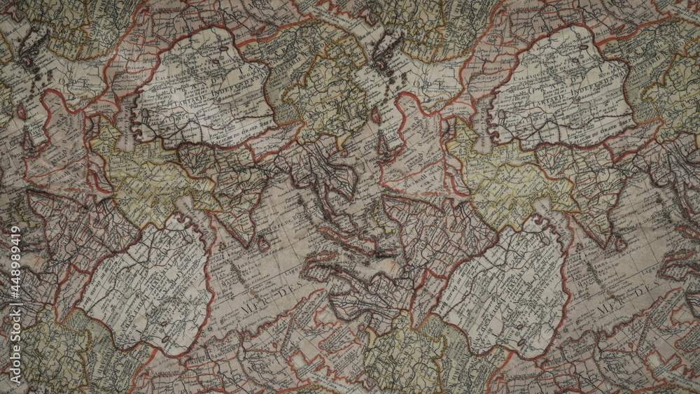 Naklejka premium world map print on fabric