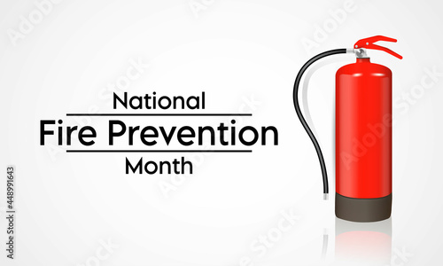 National Fire Prevention month is observed every year in October, to raise fire safety awareness, and help ensure our home and family is protected. Vector illustration