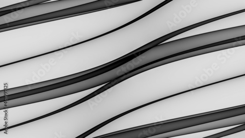Abstrakter Hintergrund 4k monochrom grau hell dunkel schwarz Wellen Linien
