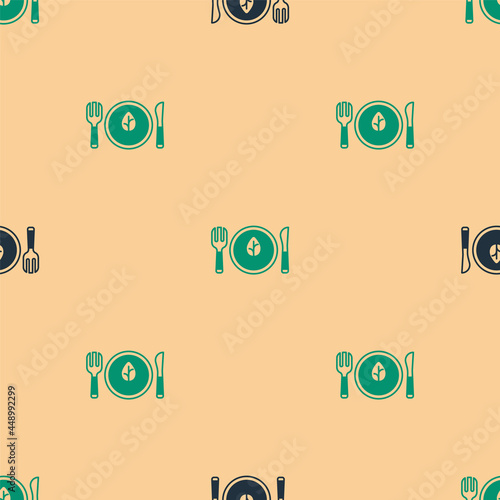 Green and black Vegan food diet icon isolated Green and black background. Organic, bio, eco symbol. Vegan, no meat, lactose free, healthy, fresh and nonviolent food. Vector