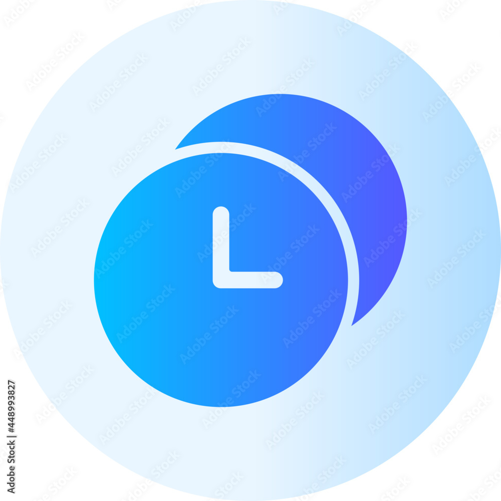 clock flat gradient icon clock flat gradient icon