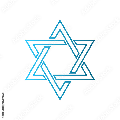 Star of David vector icon.