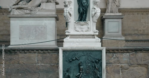 Perseus statue by Cellini 1545 1554 at the Piazza della Signoria Florence Italy photo