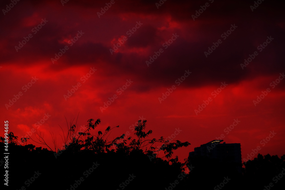 Colorful sky during twilight hour