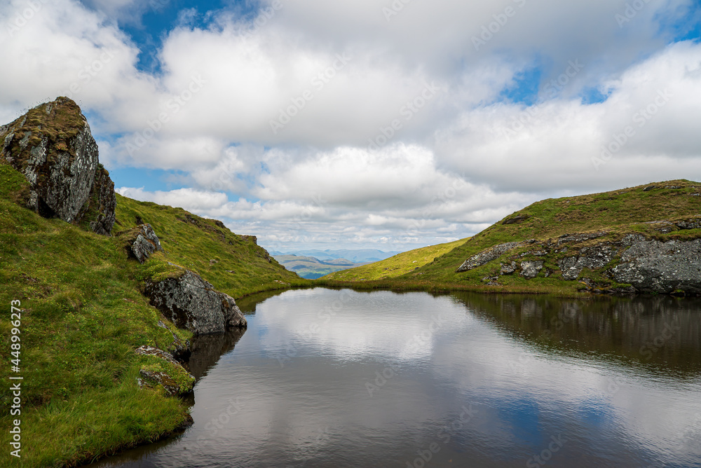 Landscape photography of mountains, hiking, trekking, lake, clouds, Tarmachan ridge, Scotland Landscape photography of mountains, hiking, trekking, lake, clouds, Tarmachan ridge, Scotland